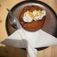 Carrot Berlina cake with chocolate  at Santa Vegana in Barcelona