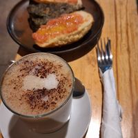 Chai latte para acompañar at Santa Vegana in Barcelona