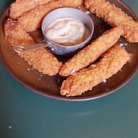 Fingers con crema de berenjena at Santa Vegana in Barcelona