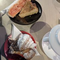 Tortilla and Nutella croissant at Santa Vegana in Barcelona