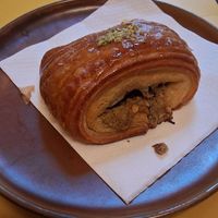 Pistachio pain suisse at Santa Vegana in Barcelona