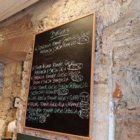 Food menu at Santa Vegana in Barcelona
