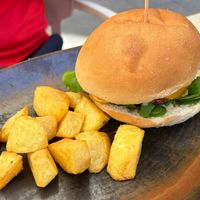 Burger 😋   at Santa Vegana in Barcelona