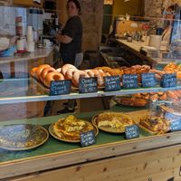 Vegan cakes, tortas and croissant at Santa Vegana in Barcelona