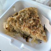Tortilla de puerro at Santa Vegana in Barcelona