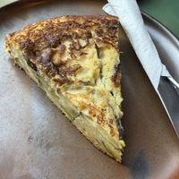 Zucchini tortillaas  at Santa Vegana in Barcelona