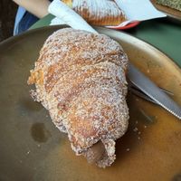 Chocolate filled croissantt  at Santa Vegana in Barcelona