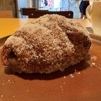 Chocolate croissant  at Santa Vegana in Barcelona