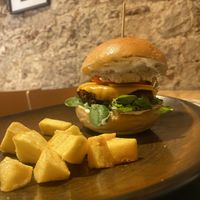 Santa Vegana Burger Baaaaaby - Messy but Good  at Santa Vegana in Barcelona