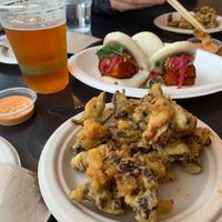 Shroom fried and vegan bao buns at Sura Korean BBQ & Tofu House in Long Beach