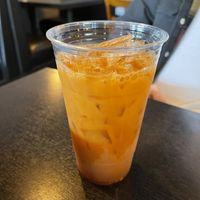 Thai iced tea with soy milk  #Veganuary at Sura Korean BBQ & Tofu House in Long Beach
