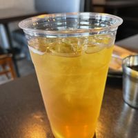 peach green tea  #Veganuary at Sura Korean BBQ & Tofu House in Long Beach