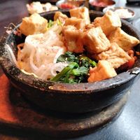 Vegan bibimbap (mix with rice) at Sura Korean BBQ & Tofu House in Long Beach