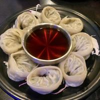 Steamed vegan dumplings   at Sura Korean BBQ & Tofu House in Long Beach