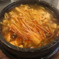 Mushroom tofu soupp  at Sura Korean BBQ & Tofu House in Long Beach