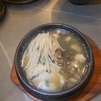 Mushroom soupp #Veganuary at Sura Korean BBQ & Tofu House in Long Beach