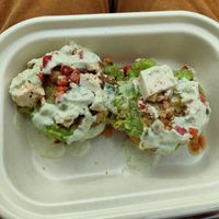 Mediterranean waffles at BARE Blends in Saratoga Springs