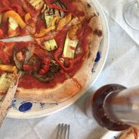 Pizza verdure (without mozzarella)  at Pizzeria San Gennaro in Cuneo