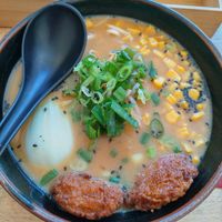 Vegan miso ramen with tofu at 957 Ramen Bar in Marburg