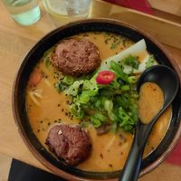 spicy ramen and added tofu at 957 Ramen Bar in Marburg