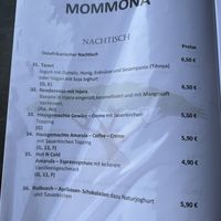 Menu 8  at Mommona African Restaurant in Frankfurt