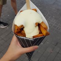 Wedges + vegan truffle mayo at CKTs Pommes for President - Hamburg Hbf in Hamburg