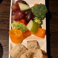 vegan cheese dippers! at The Melting Pot in Chesterfield