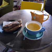 Hot temperature and hot peppery savoury roll. at Gaard 2 Coffee Hide in Sheffield