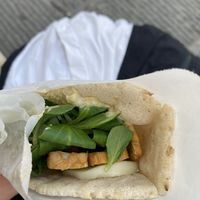wrap w/ grilled tempeh, veggies, hummus, cheese at Vegan Come Koala in Pisa