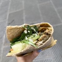 Shawarma wrap with various toppings (you can pick them yourself)   at Vegan Come Koala in Pisa