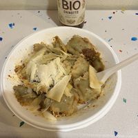 Ravioli with red pesto  at Vegan Come Koala in Pisa