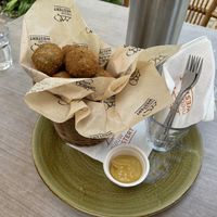 Vegan bitterballen  at Nieuw Westert in Egmond-binnen