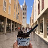 Vegan chocolate ice cream  at Aroma Gelato Boutique in Zadar