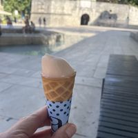 The perfect place to sit down and eat your ice cream Trg Petra Zoranica. (If you can wait so long, I couldn’t even though only 50 meter 😋)  at Aroma Gelato Boutique in Zadar