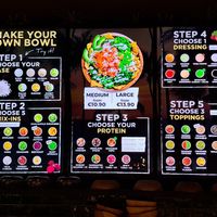 Menu at Hawaiian Poke Bowl in Bruges