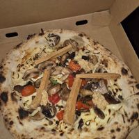 La vegana pizza at Paolo's Pizza Bar in Torquay