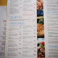 Menu at Greek Village in Corfu