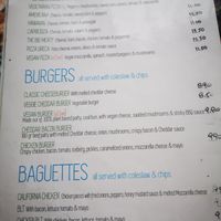 Menu at Greek Village in Corfu