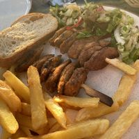 Vegan souvlaki   at Sea Breeze in Corfu