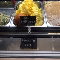 Vegan orange gelato  at Gelatonova in Stockholm