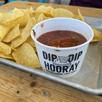 Chips and salsa for the table   at Tacos 4 Life in North Little Rock