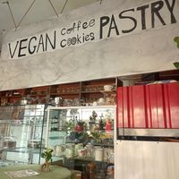 Vegan pastry at Neda Vegan Cafe in Tehran