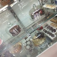 Choose your cake at Neda Vegan Cafe in Tehran