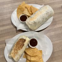 Small and large Burrito set   at OC Burrito in Kyoto