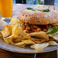 Vegan tofu bagle 🌱 at Made in Sopot in Sopot