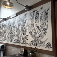 Cool wall art  at Nacho Bizness in Monterey