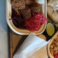 Hummus bowl with have baba and falafel  at Brassica in Upper Arlington