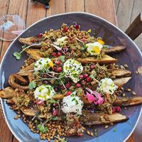 Aubergine and lentil at AIYANNA in Ibiza