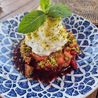 Strawberry something desert at AIYANNA in Ibiza