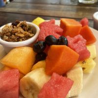Fruit plate (came with yoghurt).  at Café Mogagua in Isla Mujeres
